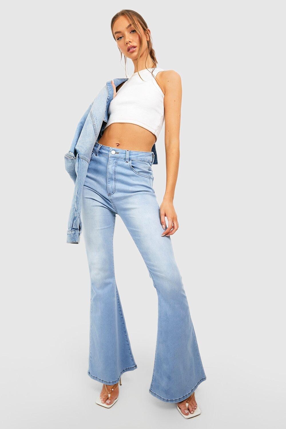 

Джинсы bum shaping с высокой посадкой Boohoo, синий
