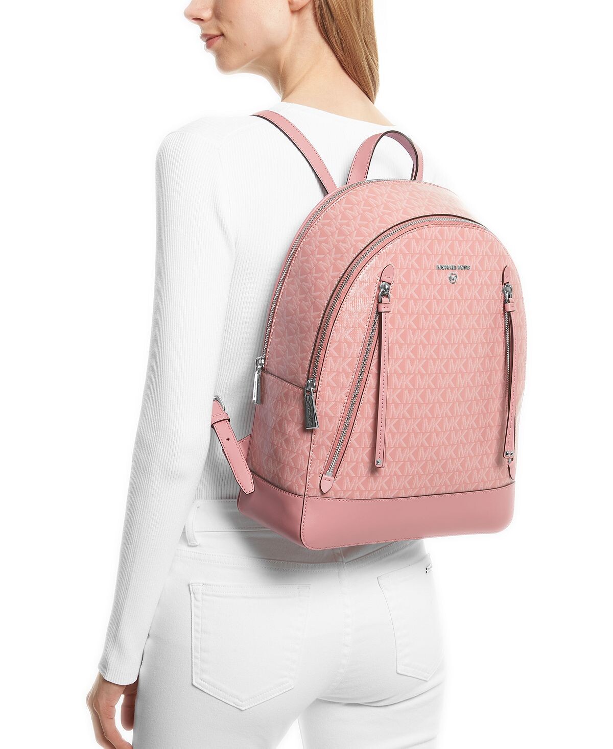 

Большой рюкзак с двойной молнией и логотипом Brooklyn Michael Kors