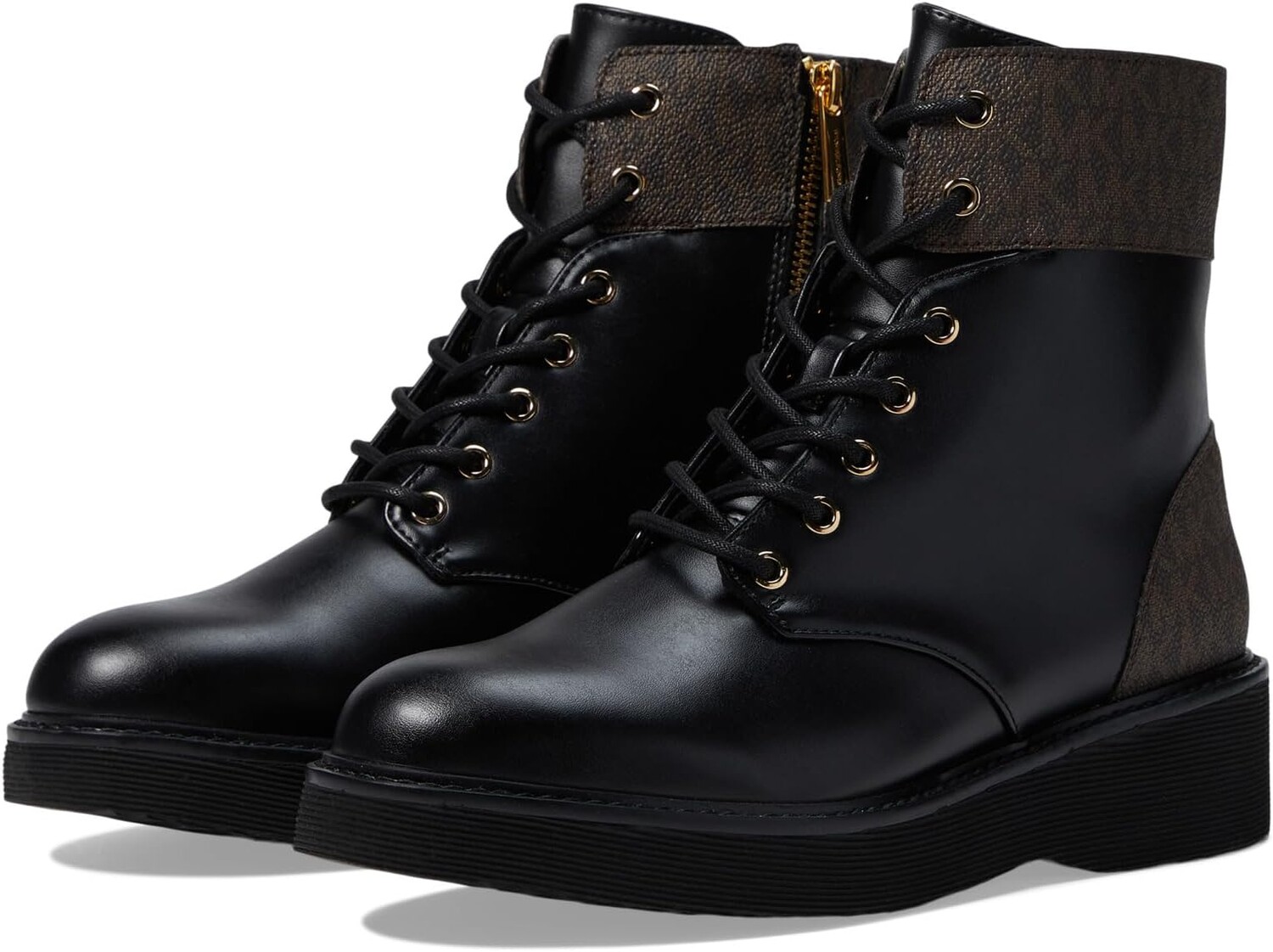 

Ботинки на шнуровке Aniya Lug Bootie MICHAEL Michael Kors, цвет Black/Brown