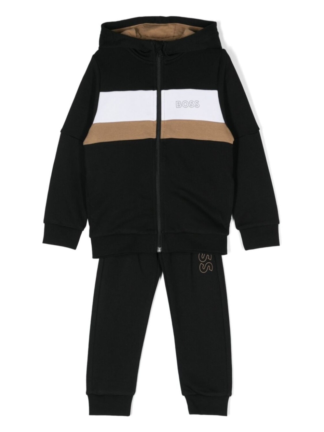 

BOSS Kidswear спортивный костюм с логотипом, черный