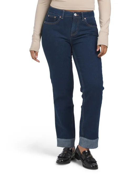 

Джинсы Cheeky прямого кроя из денима с необработанными краями 1822 Denim, цвет Dark