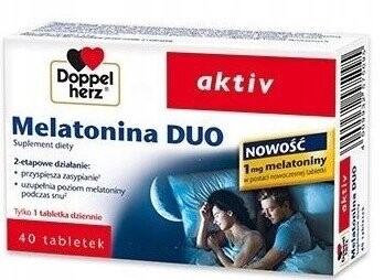 

Доппельгерц Актив Мелатонин Дуо, биологически активная добавка, 40 таб. Queisser