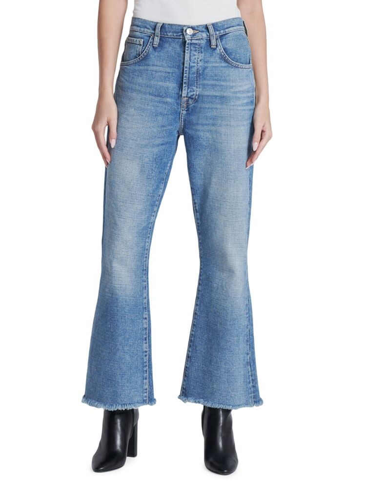 

Джинсы Easy Boy с высокой посадкой и жестким вырезом 7 For All Mankind, цвет Teaparty Blue