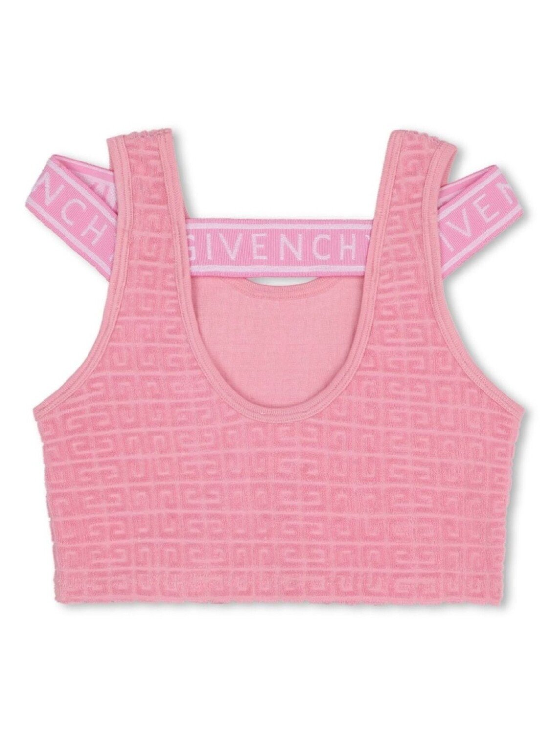 

Givenchy Kids топ с монограммой 4G, розовый