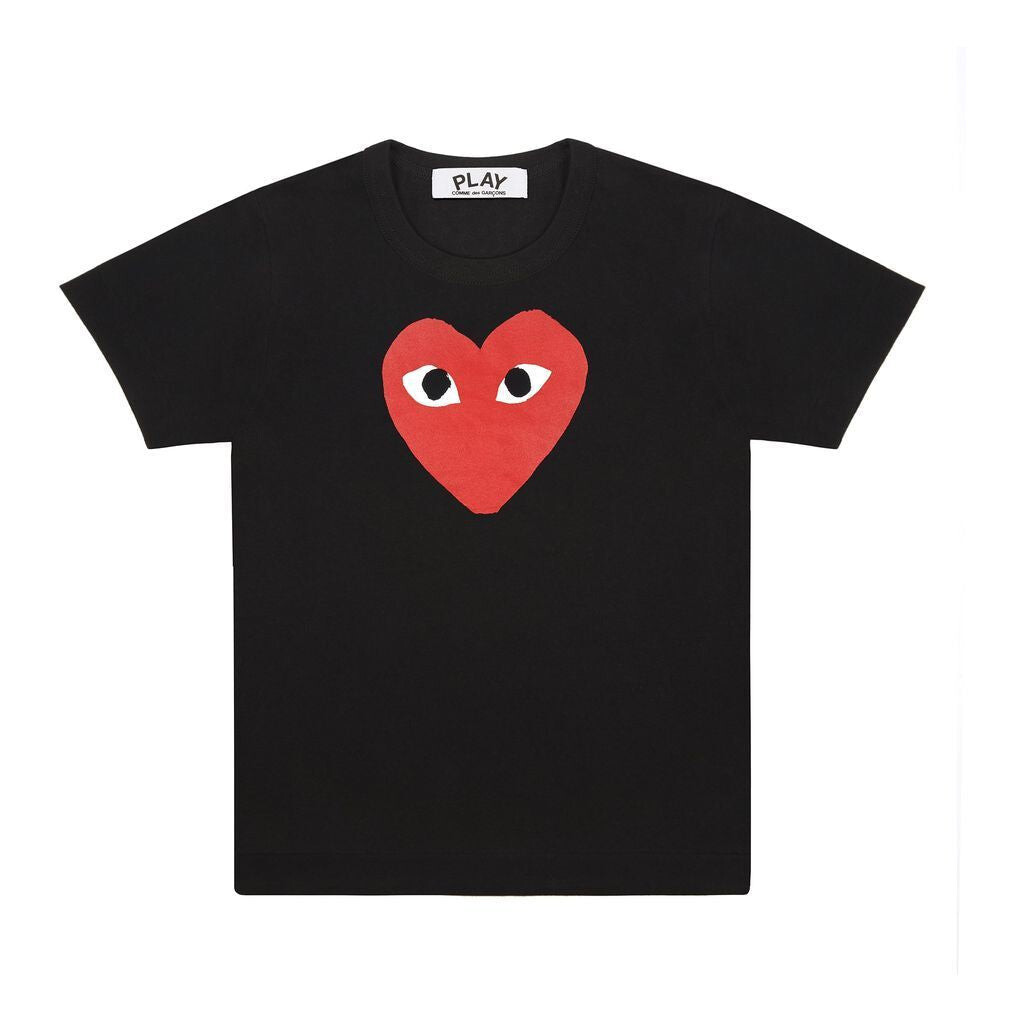 

Футболка с черным сердцем Comme Des Garcon, черный