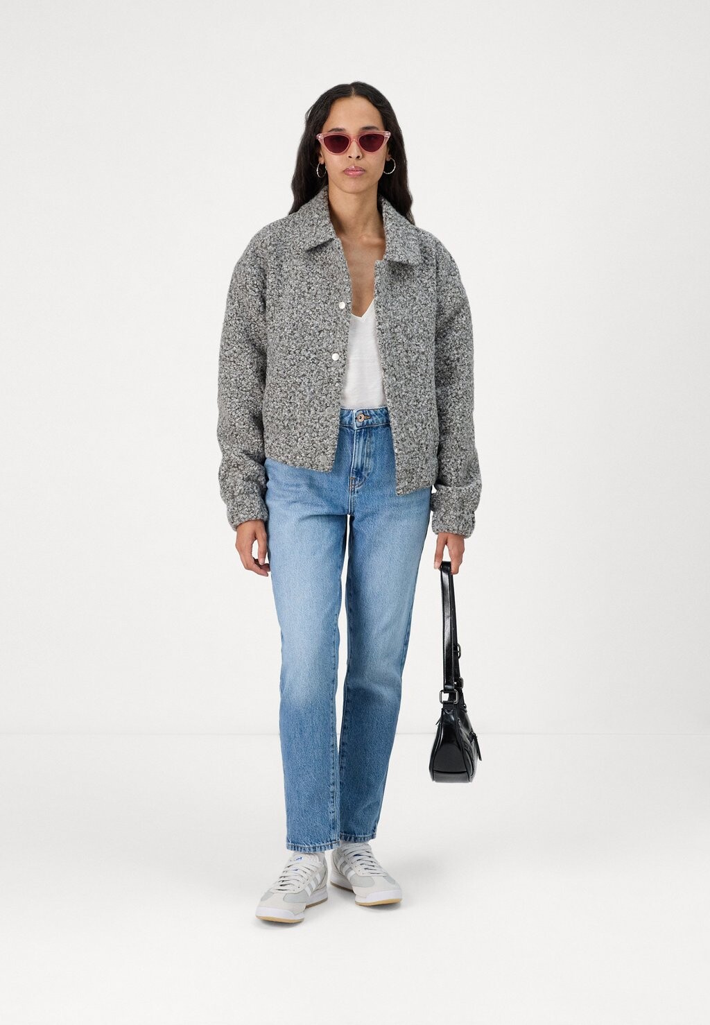 

Короткое пальто PCNADIA SHORT JACKET Pieces, пестрый серый