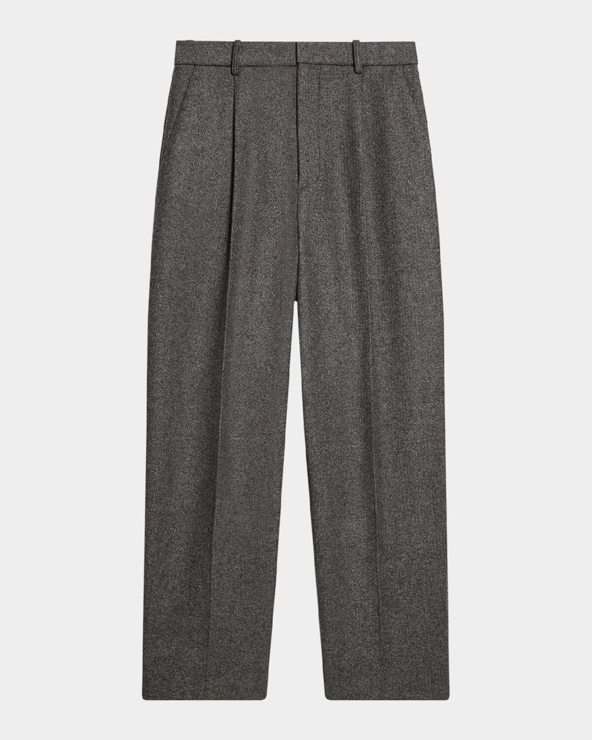 

Мужские брюки со складками из меланжевой шерсти Helmut Lang, цвет Gry Melange
