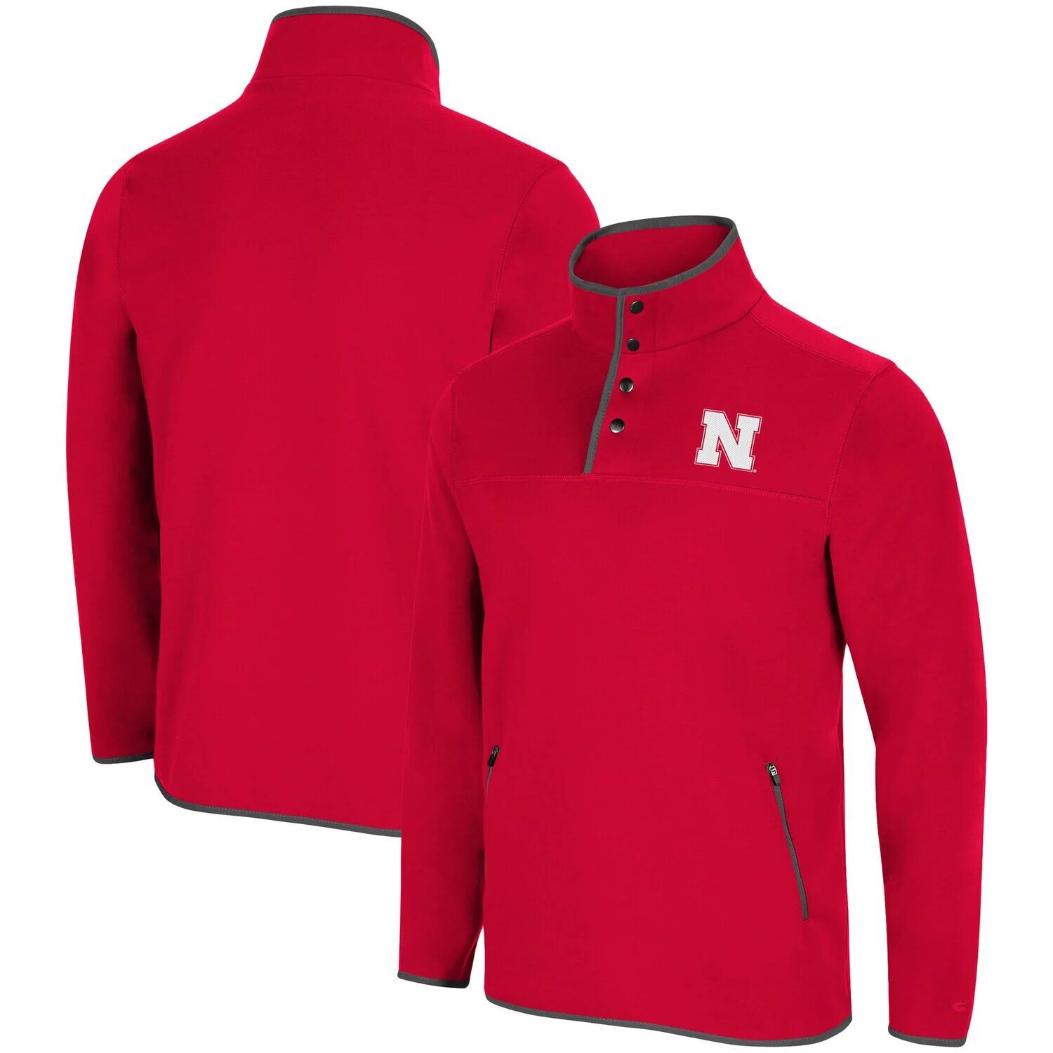

Мужская куртка-пуловер Scarlet Nebraska Huskers Rebound Snap Snap Colosseum