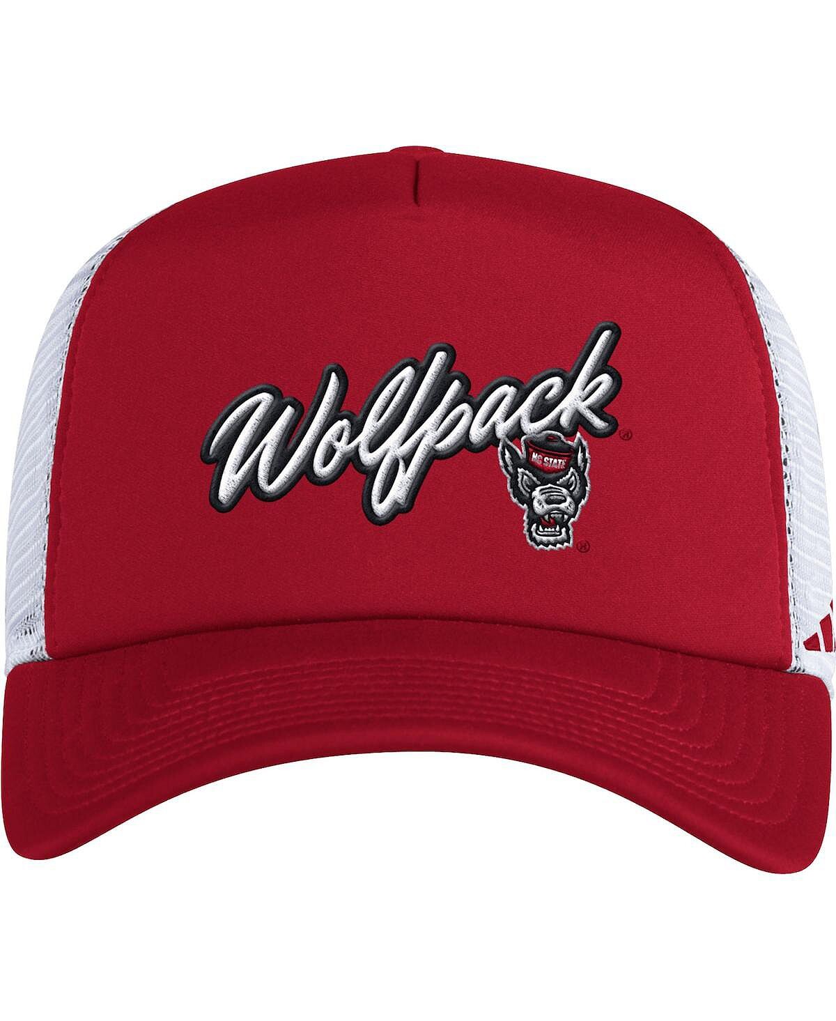 

Мужская красная кепка Snapback с надписью NC State Wolfpack Script Trucker Snapback adidas