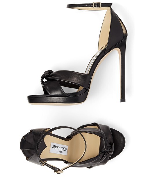

Черные сандалии на платформе Rosie 120 из кожи наппа Jimmy Choo, черный