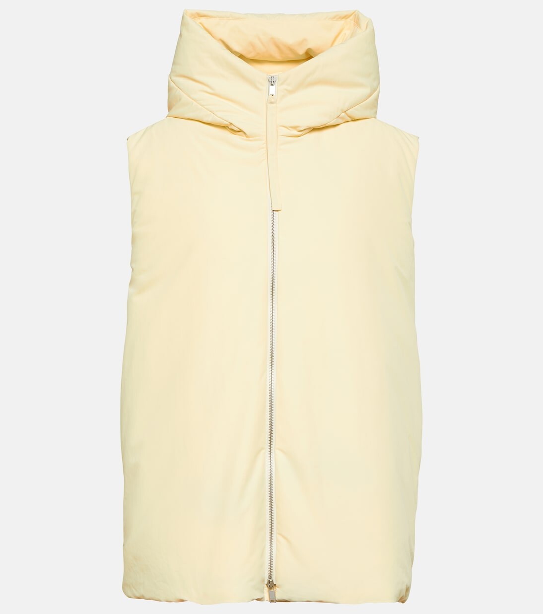 

Пуховик оверсайз с капюшоном Jil Sander, бежевый