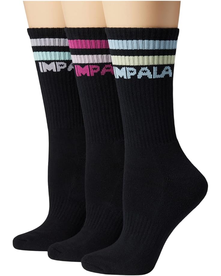 Носки Impala Rollerskates Impala Stripe Socks 3-Pack, черный