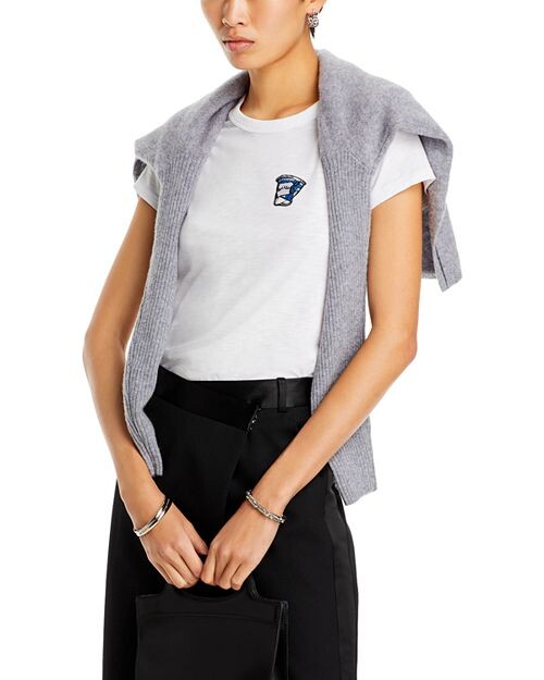 

Хлопковая футболка с короткими рукавами и нашивками rag & bone, цвет White