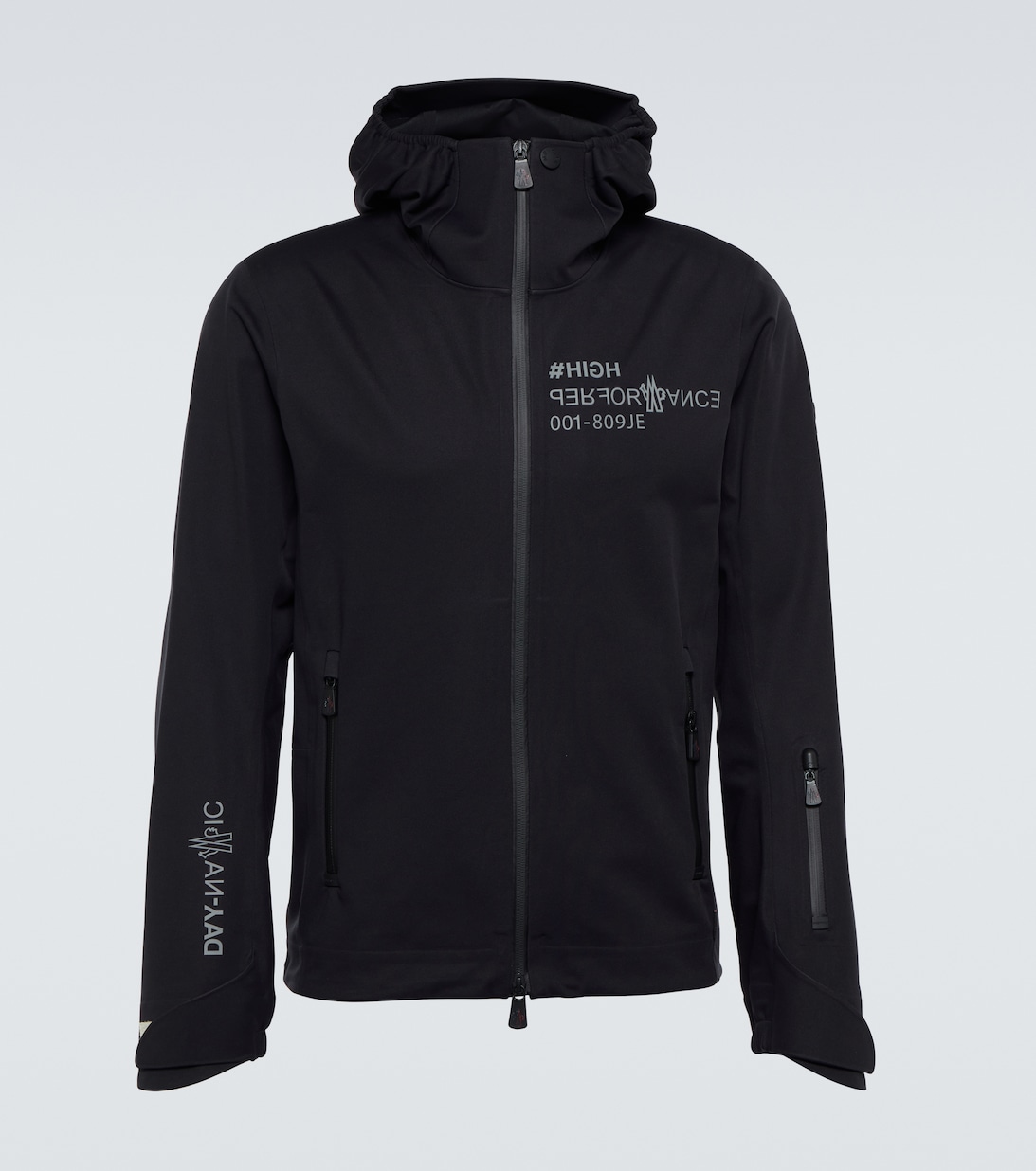 Техническая куртка с капюшоном Moncler Grenoble, черный бесшовная супертеплая техническая куртка с капюшоном oysho экрю
