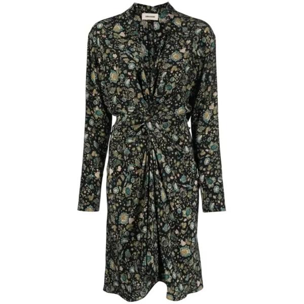 

Платье rozo floral-print silk dress Zadig & Voltaire, черный