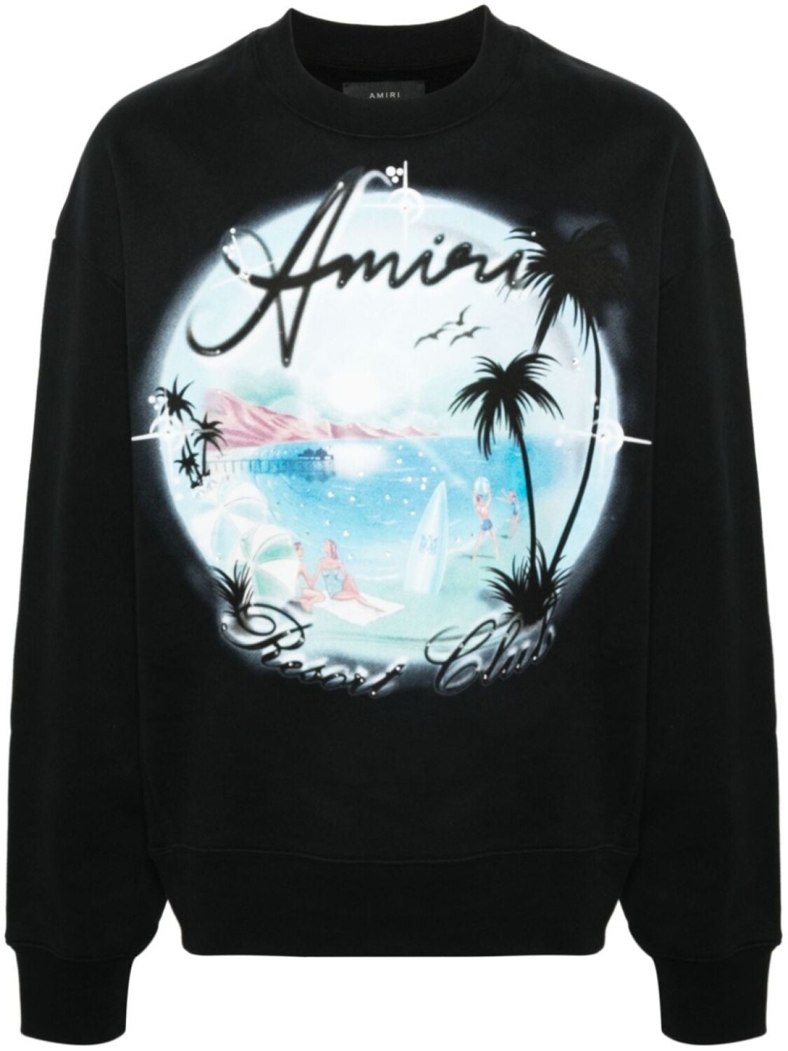 

AMIRI хлопковая толстовка Paradise Airbrush, черный