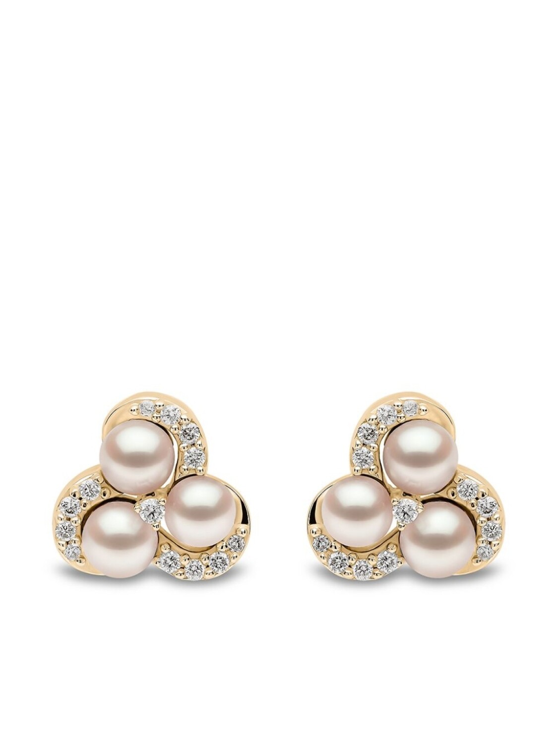 

Серьги Sleek из желтого золота с жемчугом и бриллиантами Yoko London, золотой