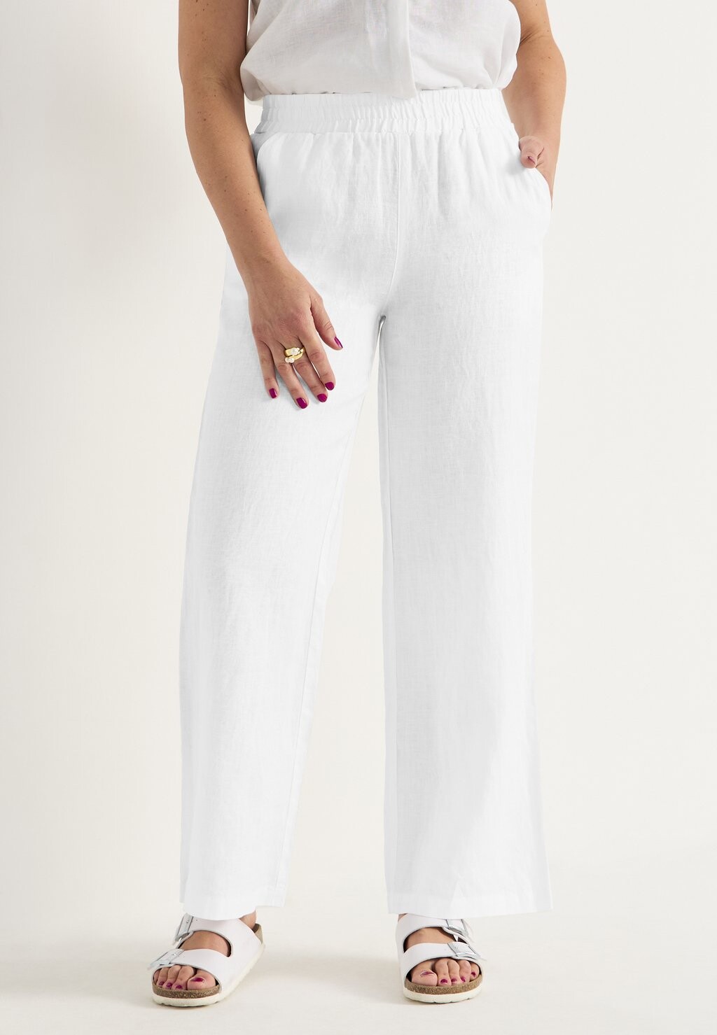 

Брюки из ткани Premium With Wide Legs Cellbes of Sweden, белые