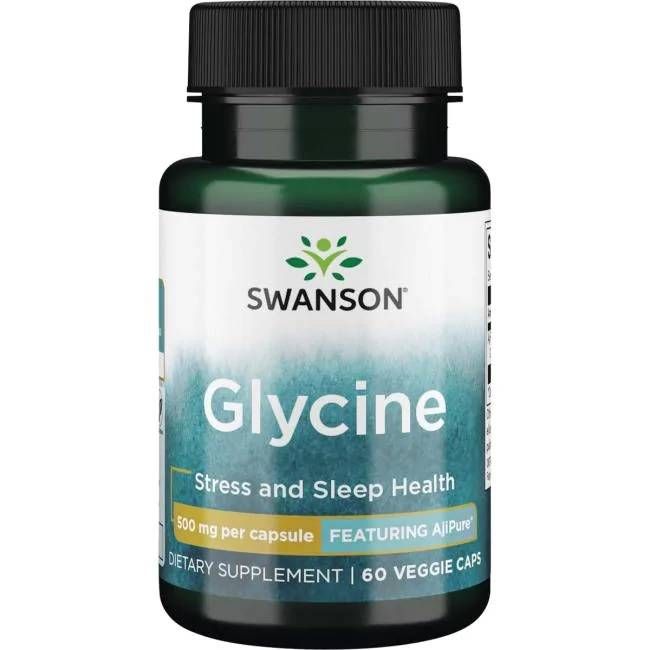 Препарат, поддерживающий нервную систему Swanson AjiPure Glicyna 500 mg, 60 шт