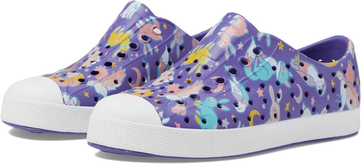 

Кроссовки Jefferson Sugarlite Print Native Shoes Kids, цвет Ultra Violet/Shell White/Starlight Woodland Friends