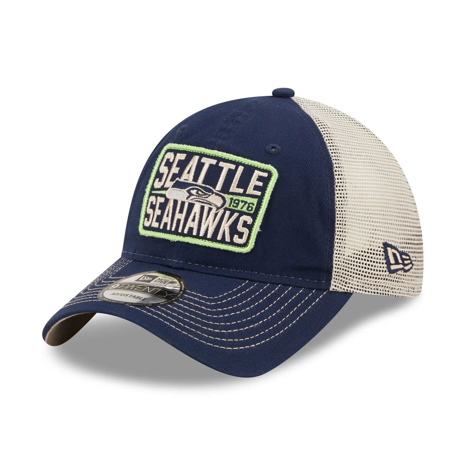 

Мужская кепка New Era College Navy/Natural Seattle Seahawks Devoted Trucker 9TWENTY Snapback