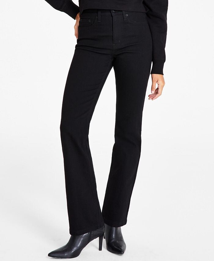 

Женские мягкие джинсы Bootcut с высокой посадкой Calvin Klein Jeans, черный