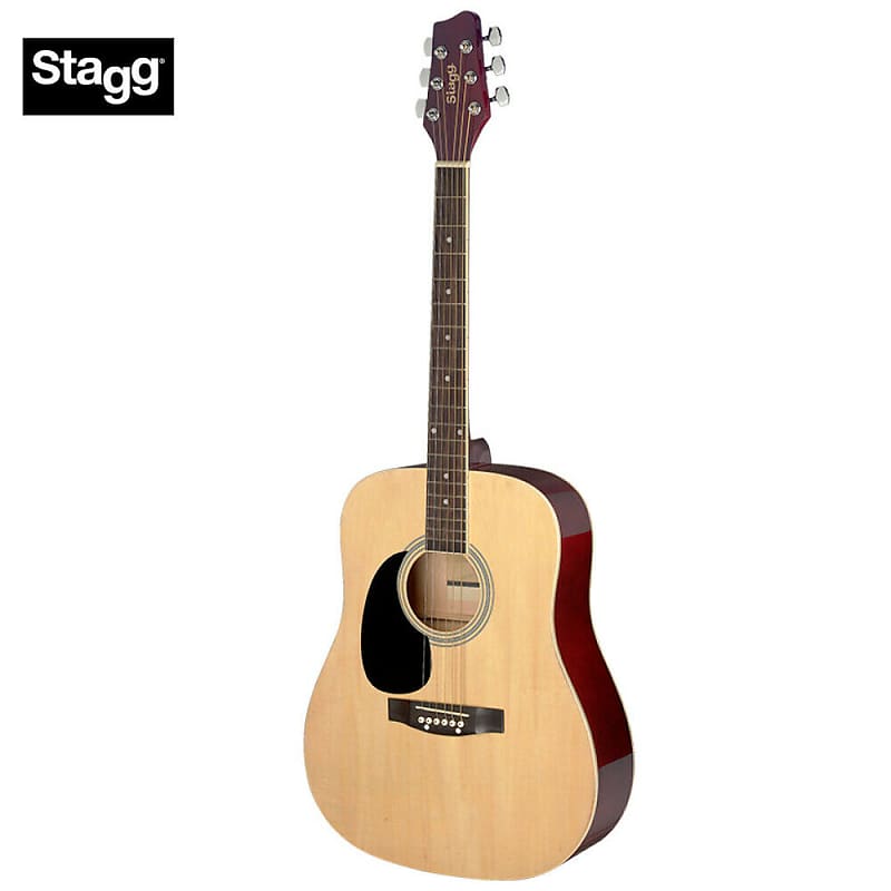 Акустическая гитара Stagg SA20D 3/4 LH-N Dreadnought Basswood Top Nato Neck 6-String Acoustic Guitar For Lefty Players