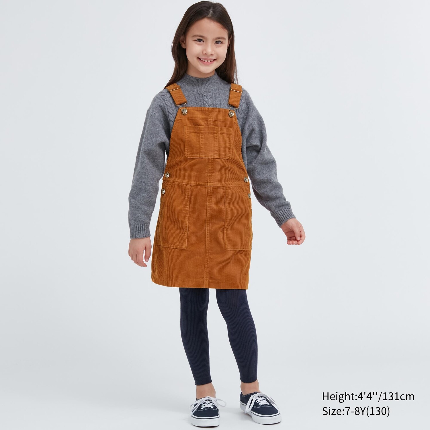 

Вельветовый сарафан для девочек Uniqlo, оранжевый