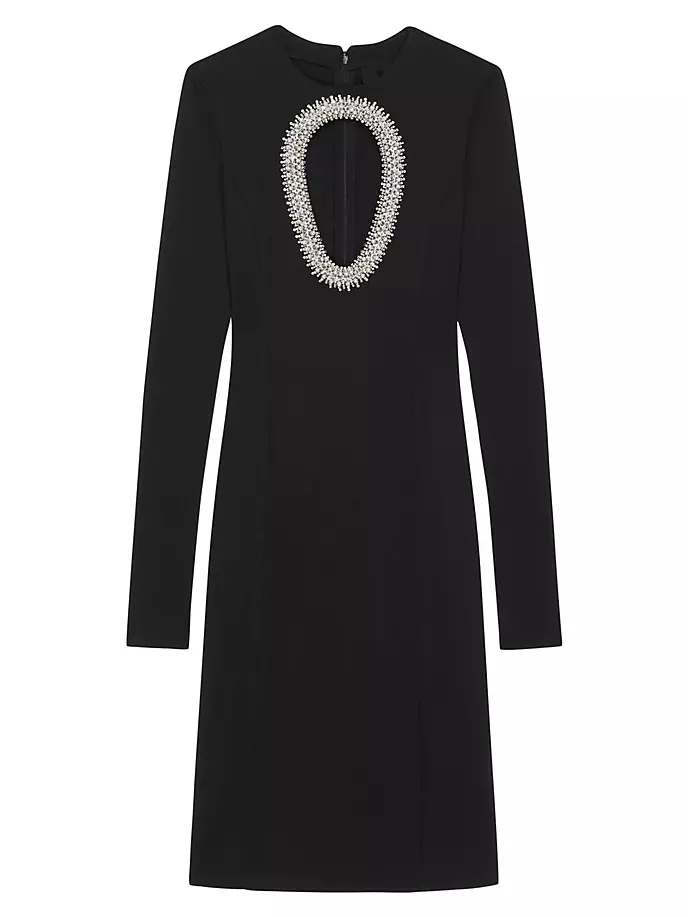 

Вечернее платье вязки с жемчугом и кристаллами Givenchy, черный