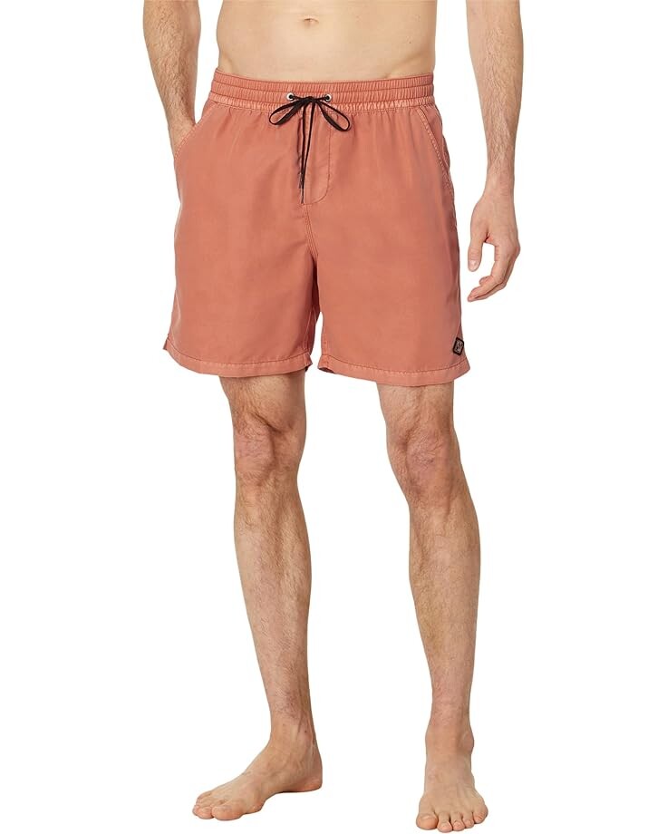 

Шорты для плавания Billabong All Day Overdye Layback 17", цвет Coral
