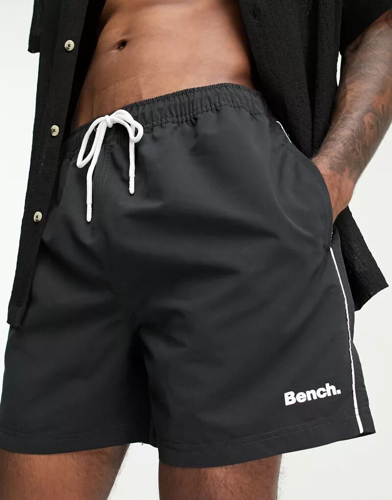 Черные плавки-шорты Bench с логотипом