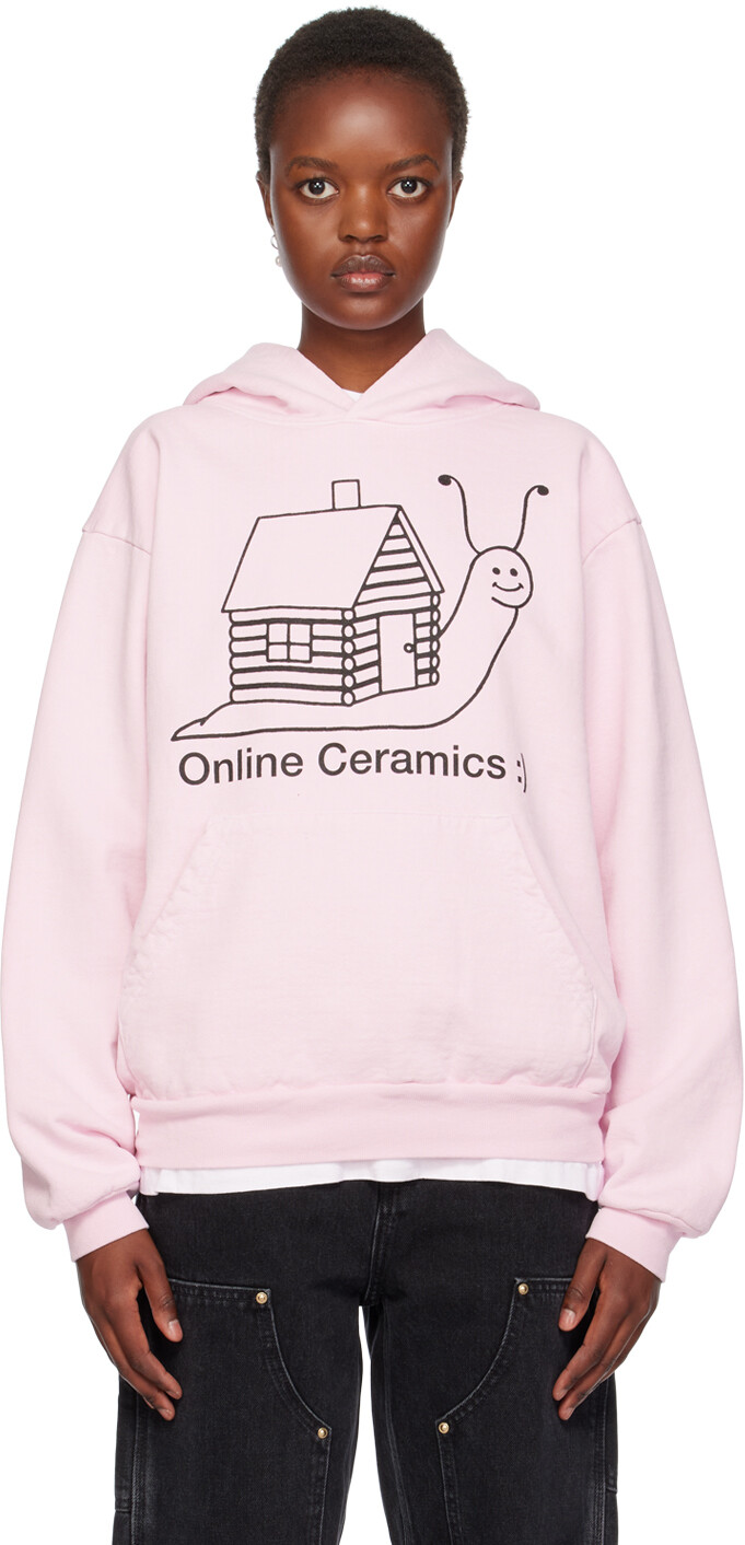 

Розовая толстовка с капюшоном Online Ceramics Cabin, Розовый