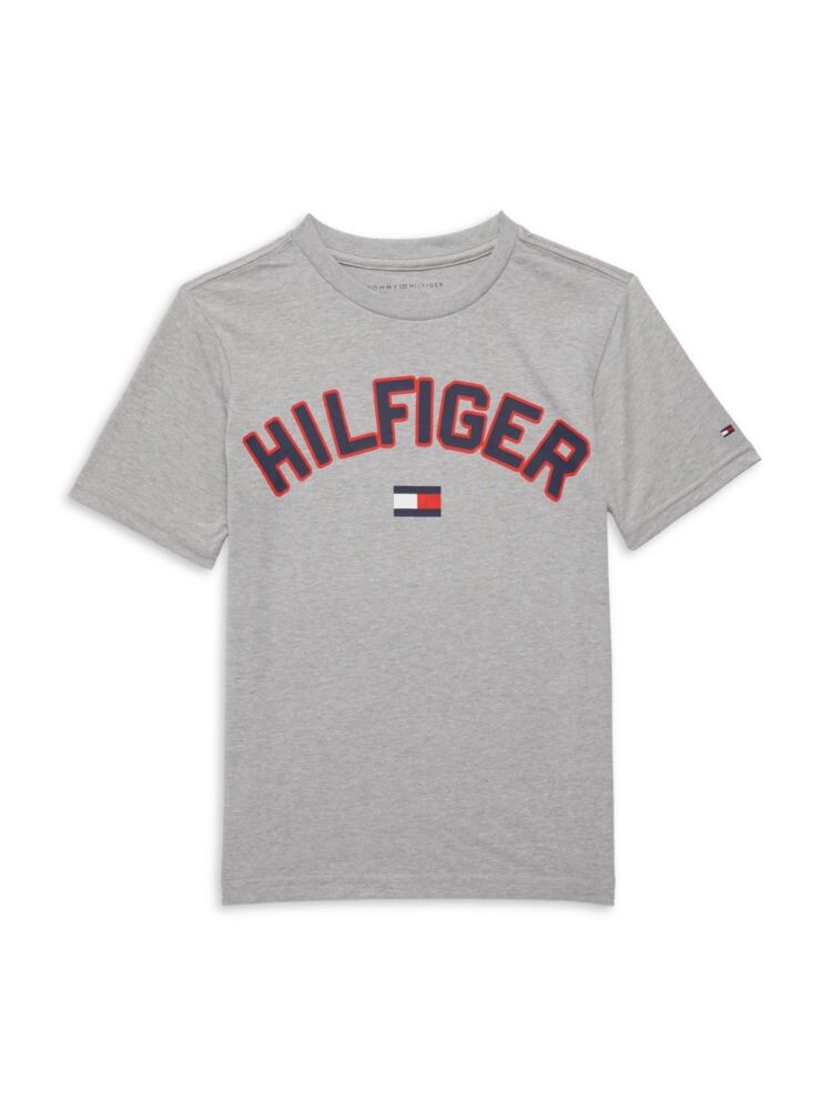 

Футболка с логотипом и принтом для мальчиков Tommy Hilfiger, цвет Grey Heather