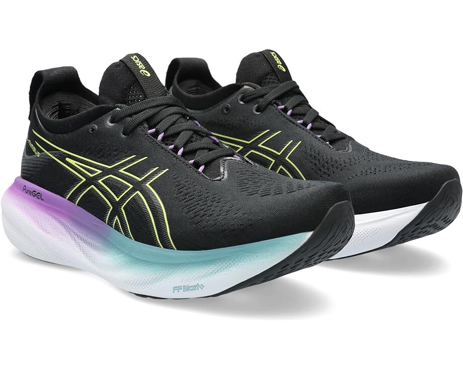 

Кроссовки ASICS GEL-Nimbus 25, цвет Black/Glow Yellow