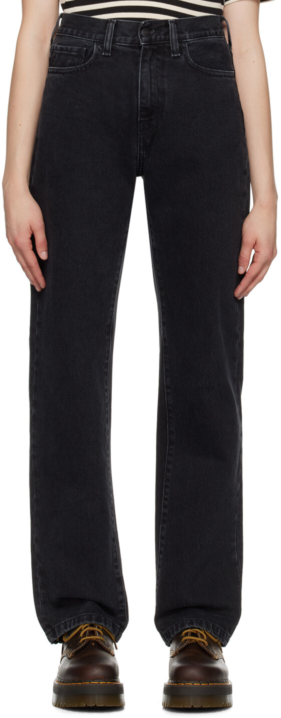 

Черные джинсы Noxon Carhartt Work In Progress, цвет Black stone washed