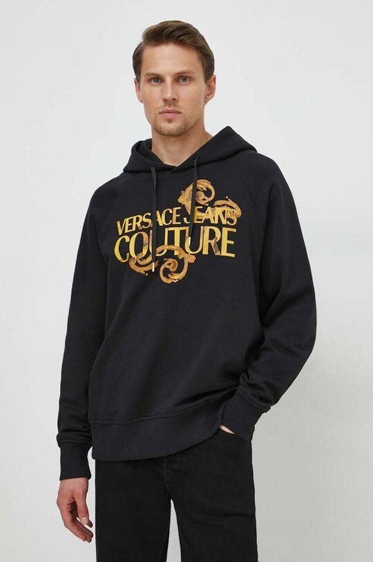 

Хлопковая толстовка Versace Jeans Couture, черный