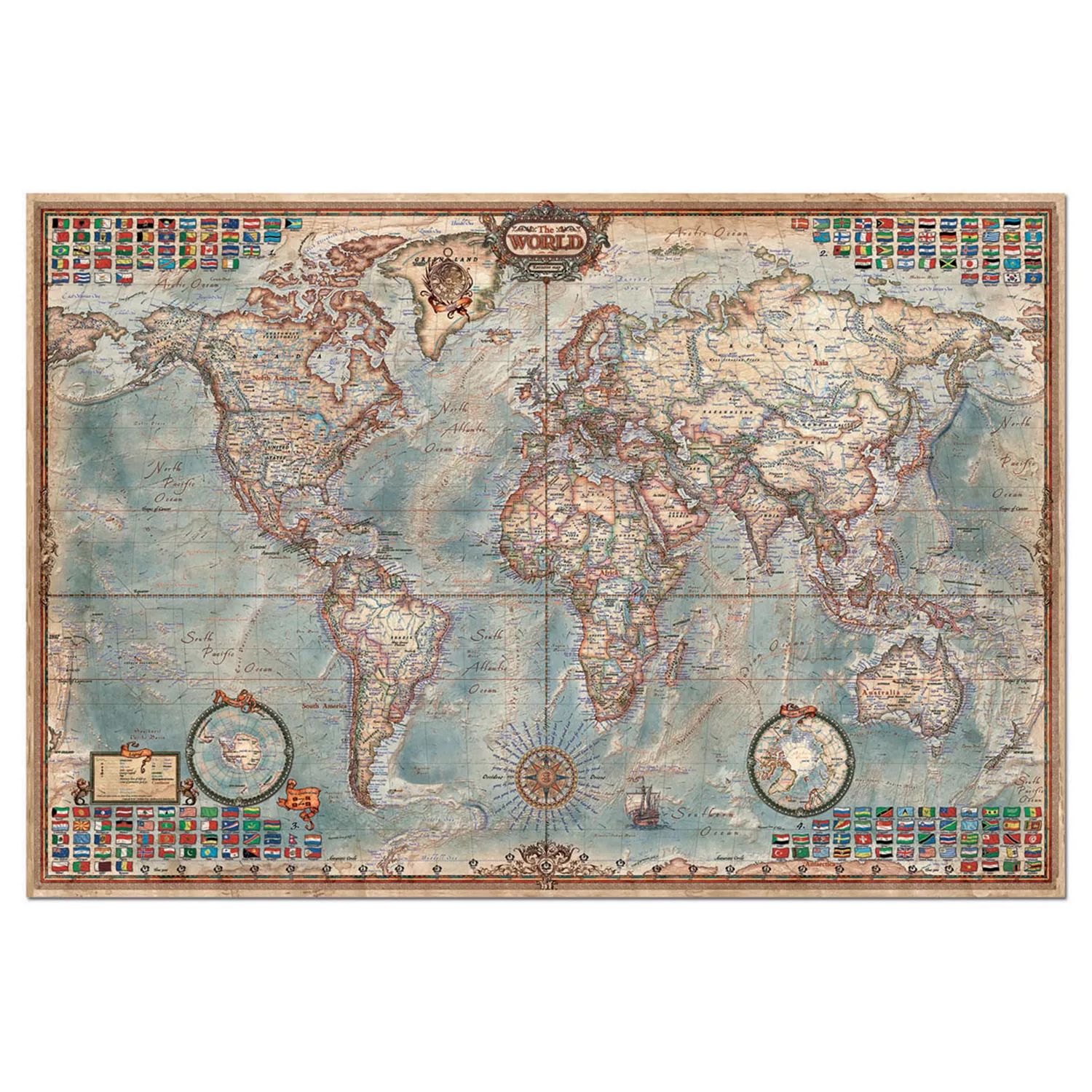 Educa Карта мира, 4000 шт. Пазл EDUCA пазл educa 500 деталей очаровательные друзья