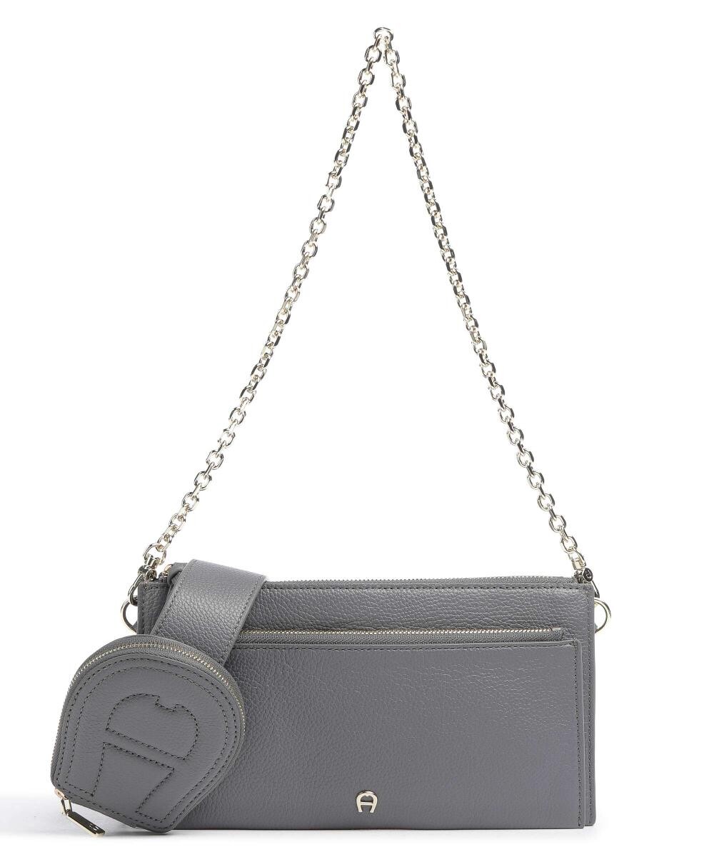 

Сумка через плечо Isa из зернистой яловой кожи. Aigner, серый