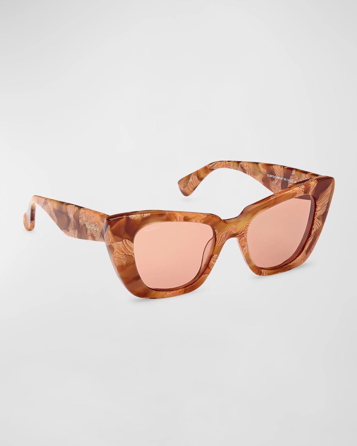 

Коричневые солнцезащитные очки Glimpse с бабочкой из ацетата Max Mara, цвет Havana/Other/Brown