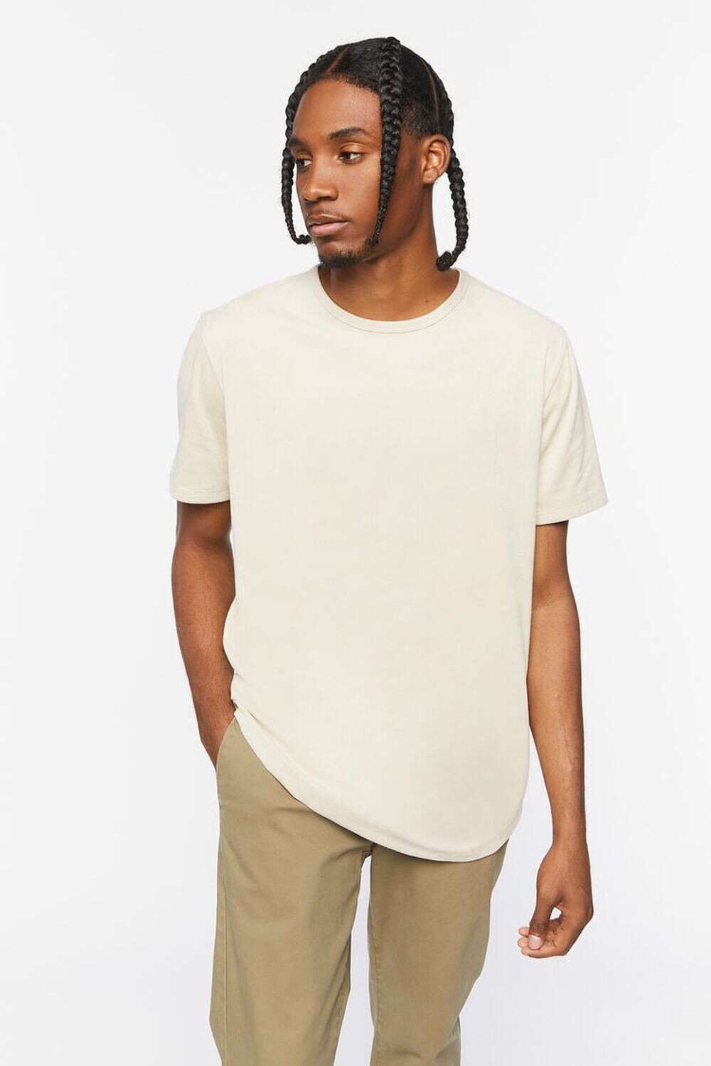 

Изогнутая футболка из искусственной замши Forever 21