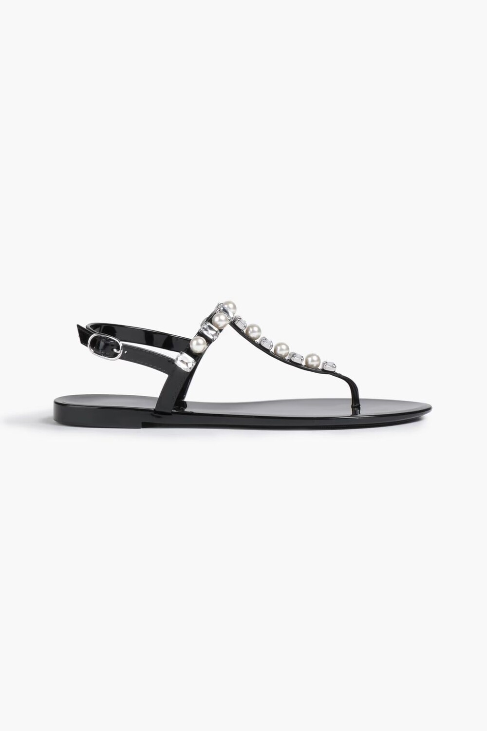 

Украшенные босоножки из ПВХ с пяткой на пятке Stuart Weitzman, черный
