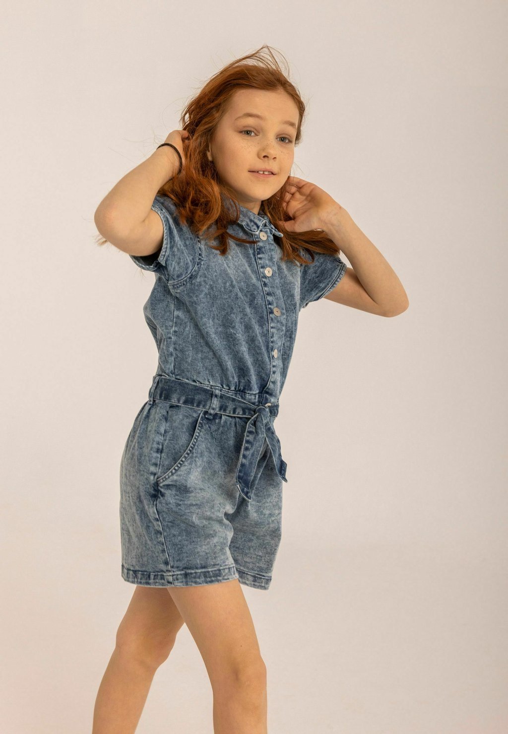 Комбинезон MINOTI, цвет light blue demin ladiguard 2021 sexy hollow out jeans demin jumpsuits plus size women sleeveless notched bodysuits fringed ripped demin overalls