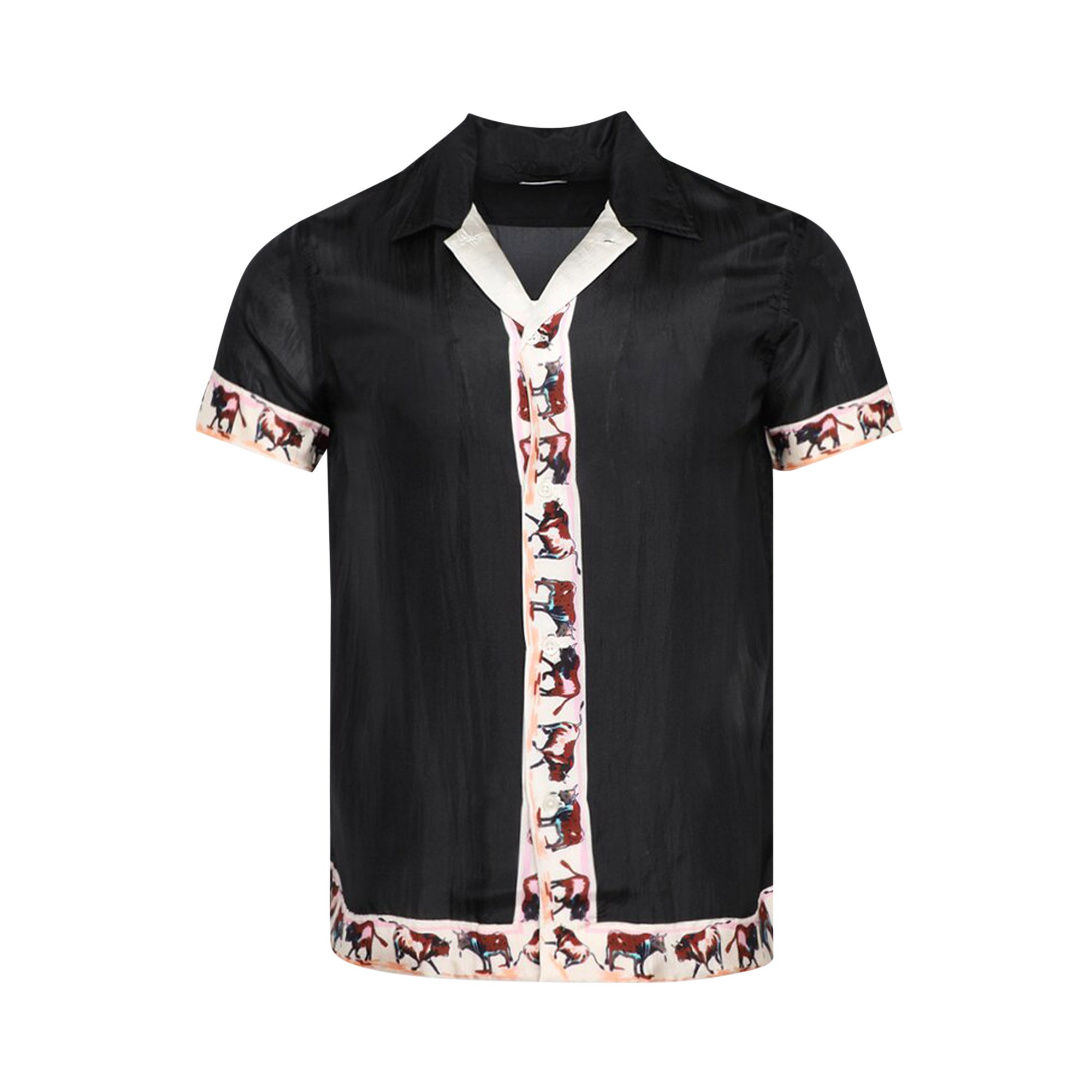 цена Рубашка с короткими рукавами Bode Taureau, цвет Черный