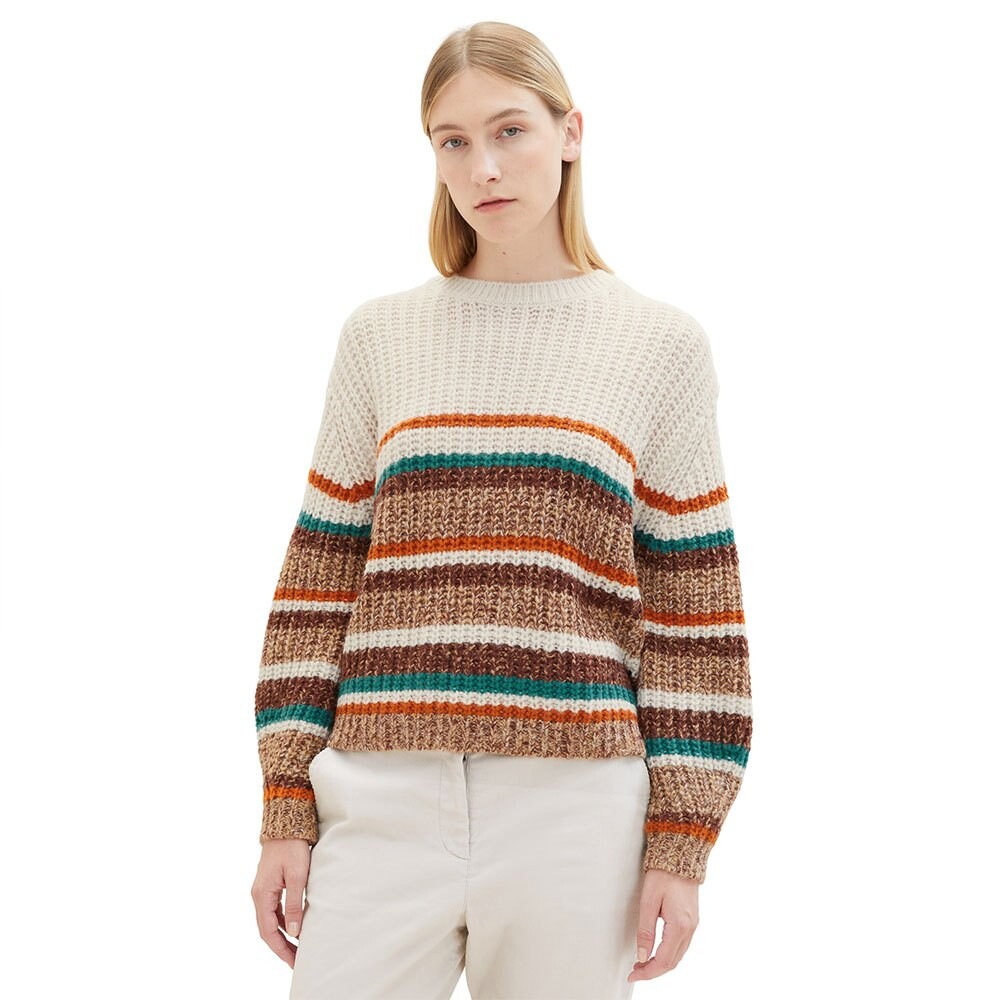 

Свитер Tom Tailor 1037788 Knit Colored Stripe, коричневый