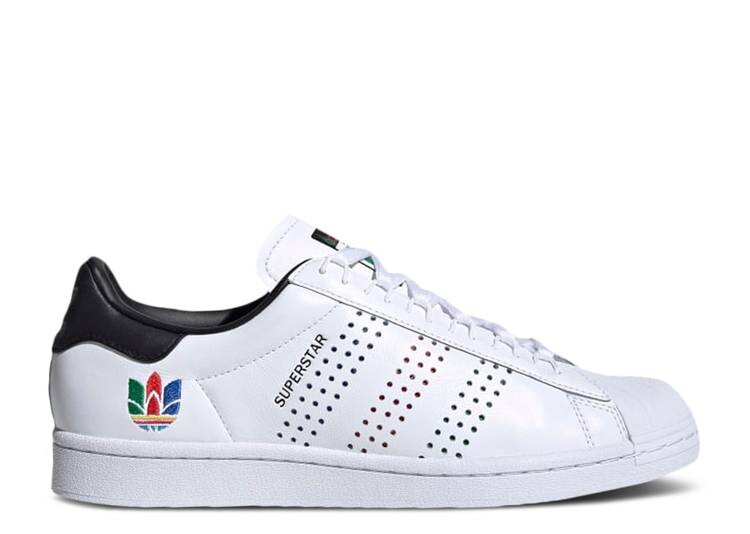 

Кроссовки Adidas SUPERSTAR 'COLORFUL TREFOIL - CLOUD WHITE', зеленый, Зеленый;серый