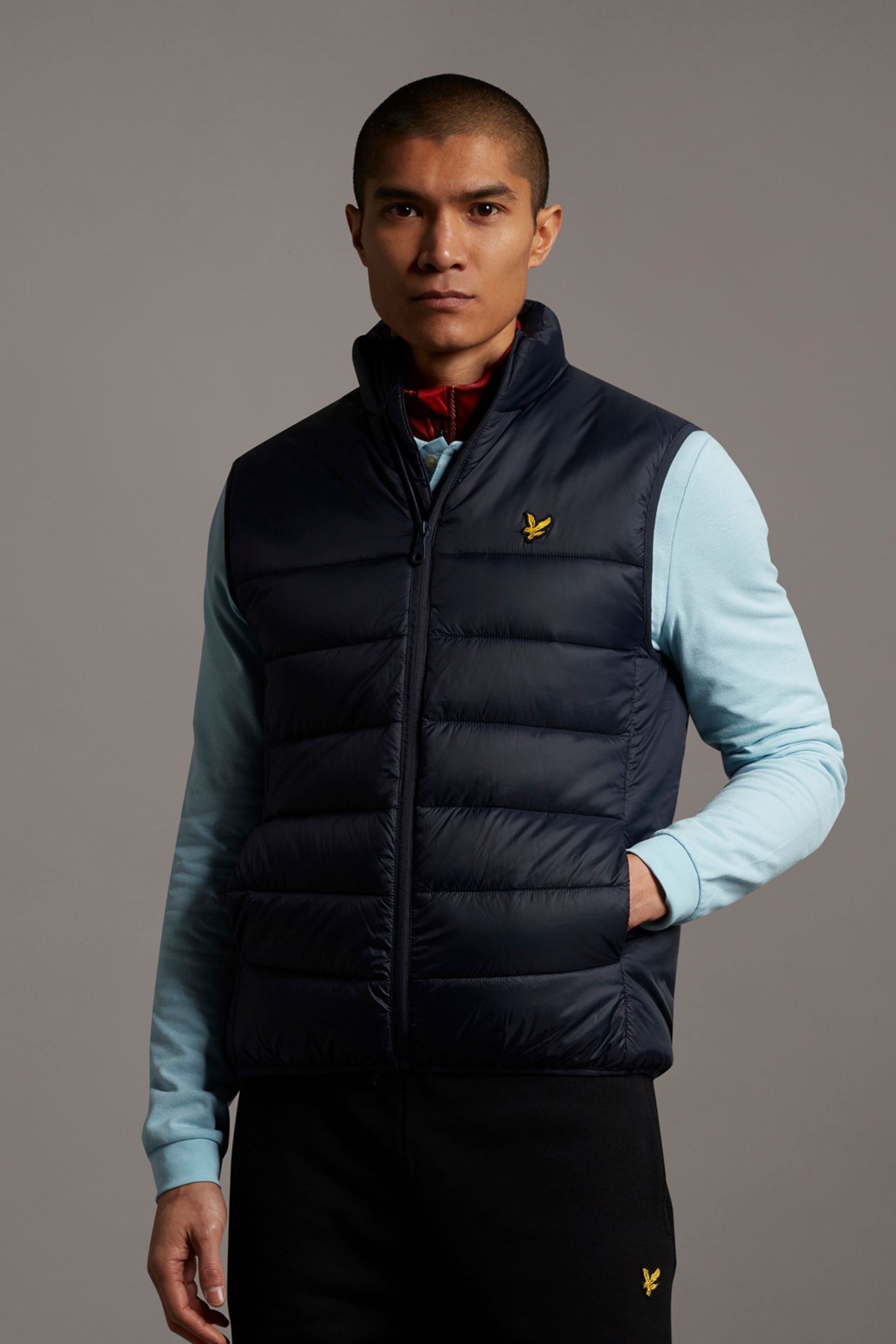 

Стеганая безрукавка Lyle & Scott, синий