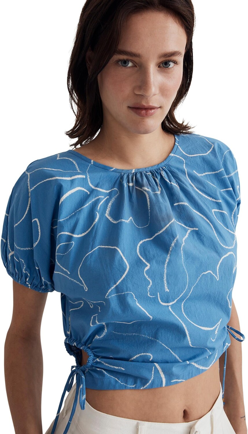 

Топ Jewel - Мятый поплин (В/U) Madewell, цвет Ornamental Blue