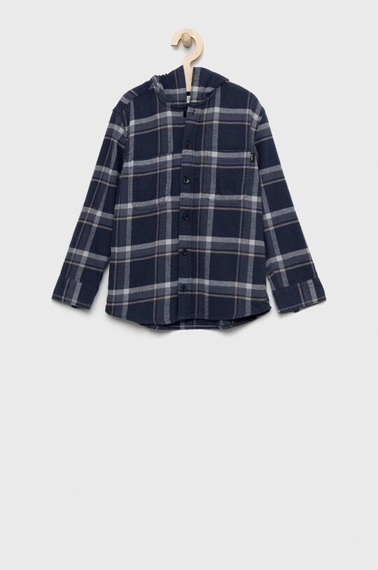 

Детская хлопковая рубашка Abercrombie & Fitch, синий