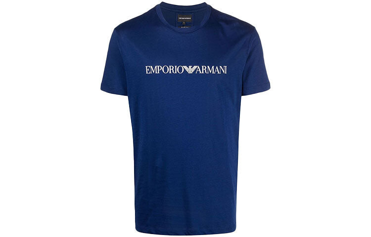 

Футболка EMPORIO ARMANI с круглым вырезом, синий