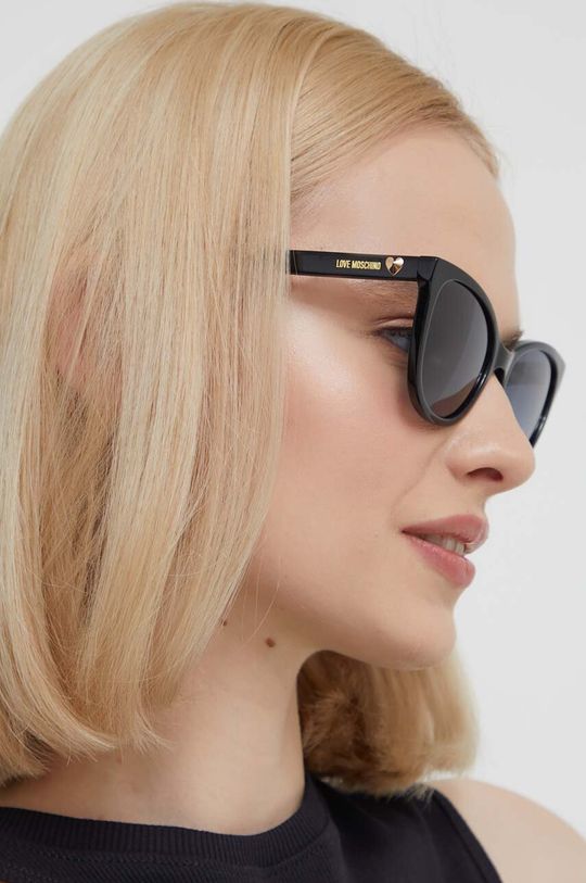 Солнечные очки Love Moschino, черный солнцезащитные очки женские moschino love mol029 s